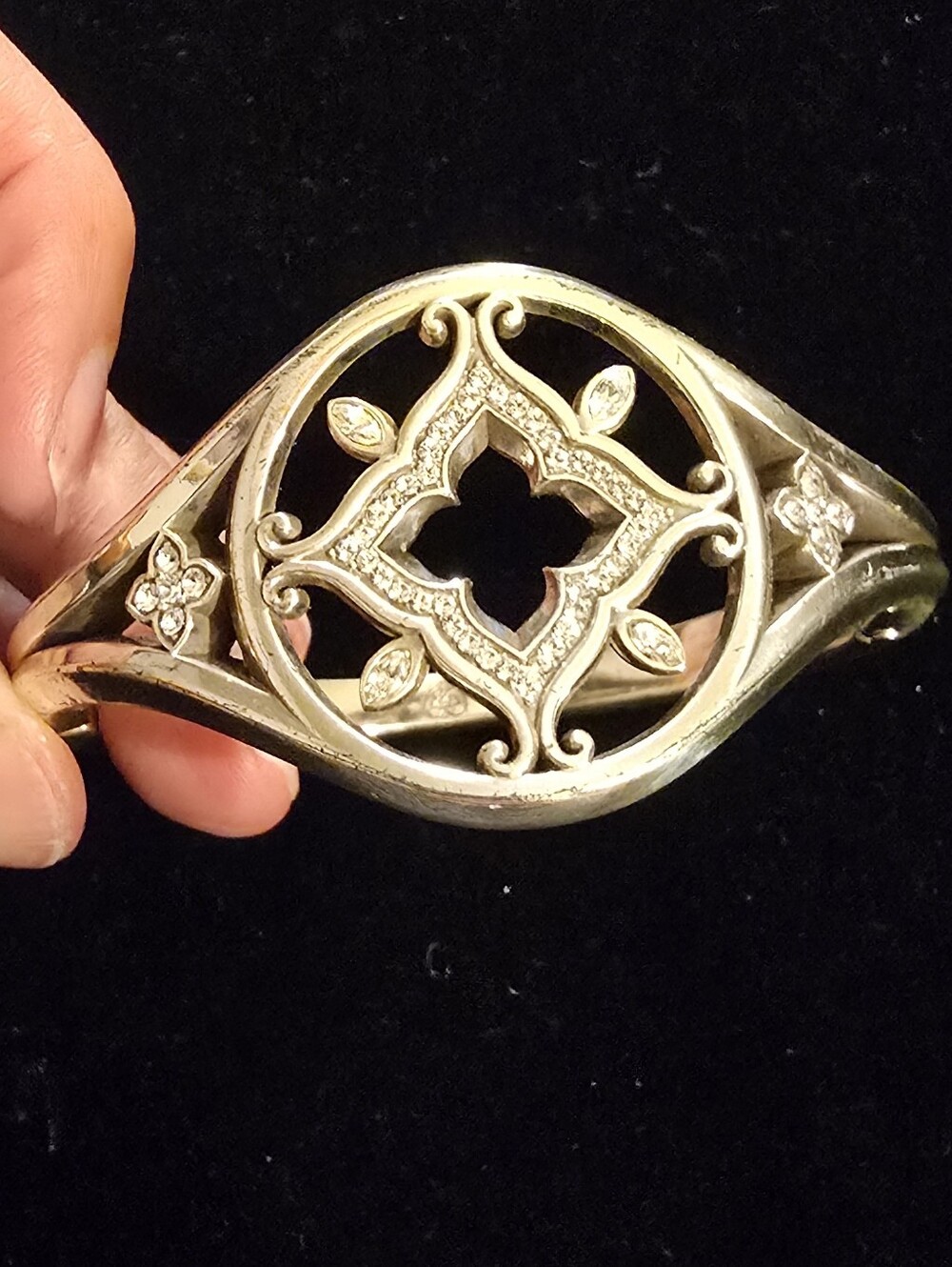 Brighton "Morena" Silver Swarovski Crystal Filigree"
